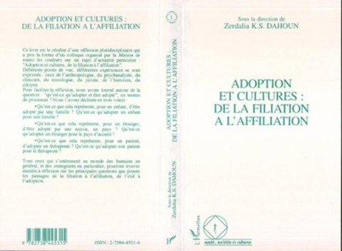Adoption et cultures : de la filiation à l'affiliation - Dahoun Z. K. S.