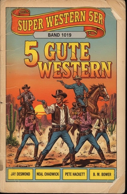 Super Western 5er Band 1019 .- 5 Gute Western - Jay Desmond, Neal Chadwick, Pete Hackett, B. M. Bower