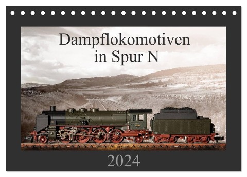 Dampflokomotiven in Spur N (Tischkalender 2024 DIN A5 quer), CALVENDO Monatskalender - Christian Ritter Fotografie