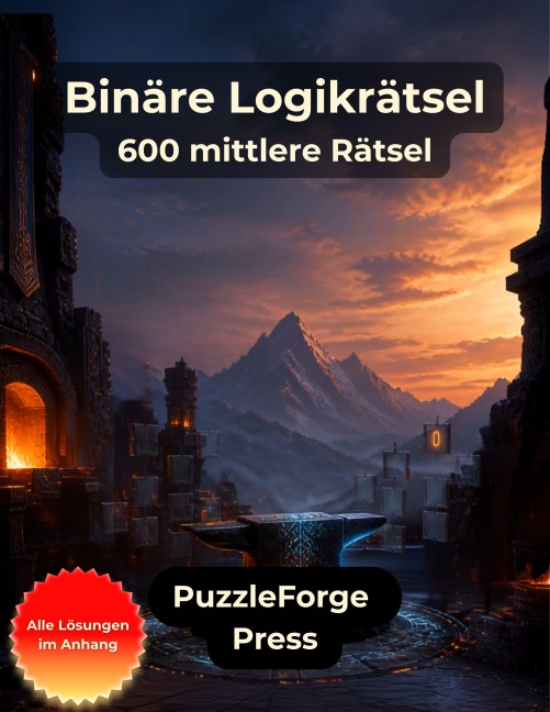 Binäre Logikrätsel - 600 mittlere Rätsel - PuzzleForge(TM) Press