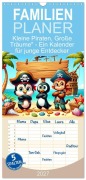 Cover-Bild zum Titel 'Familienplaner 2027 - Kleine Piraten, Große Träume" - Ein Kalender für junge Entdecker mit 5 Spalten (Wandkalender, 21 x 45 cm) CALVENDO' von 'Artefacti'