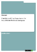 Cover-Bild zum Titel 'Usability und User Experience der Social-Media-Plattform Instagram' von 'Michelle Bindels'