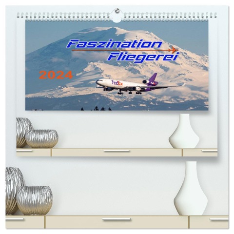 Faszination Fliegerei (hochwertiger Premium Wandkalender 2024 DIN A2 quer), Kunstdruck in Hochglanz - Tis Meyer