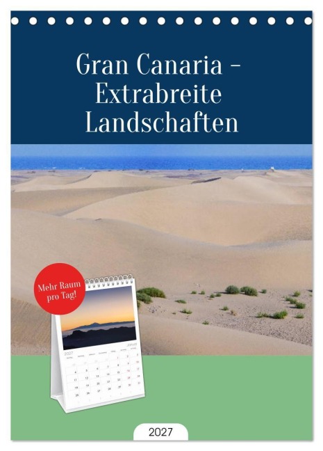 Tischplaner 2027 - Gran Canaria - Extrabreite Landschaften (A5 Tischkalender zum Aufstellen) CALVENDO - Martin Wasilewski