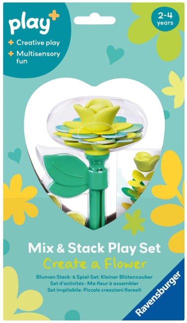 Play+ Blumen Steck- und Spiel-Set: Kleiner Blütenzauber gelb - ab 2 Jahre - 