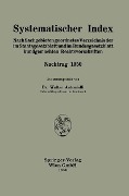 Cover-Bild zum Titel 'Systematischer Index' von ''