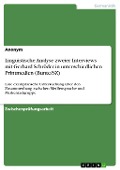 Cover-Bild zum Titel 'Linguistische Analyse zweier Interviews mit Gerhard Schröder in unterschiedlichen Printmedien (Bunte/SZ)' von ''
