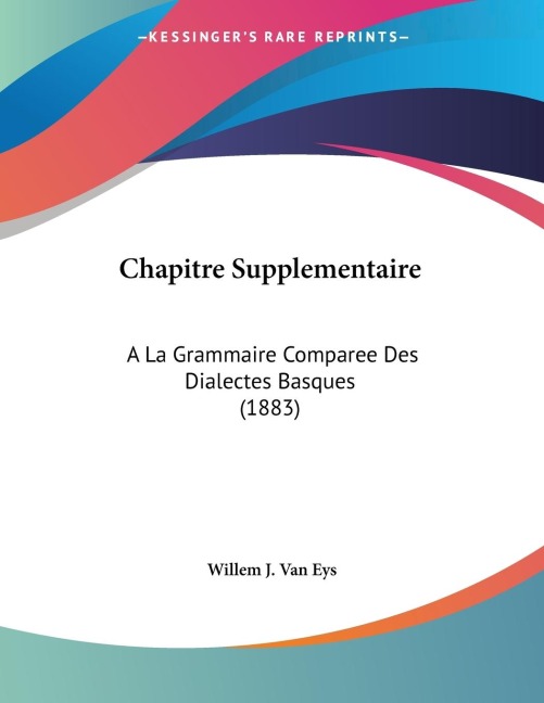 Chapitre Supplementaire - Willem J. Van Eys
