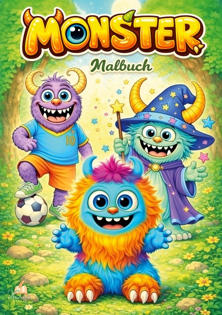 Monster Malbuch für Kinder ab 6 Jahren mit 50 schönen Ausmalmotiven - Josef Mickey Müller