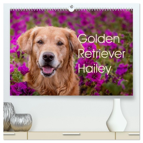 Golden Retriever Hailey Fotokalender (hochwertiger Premium Wandkalender 2025 DIN A2 quer), Kunstdruck in Hochglanz - Daniela Hofmeister
