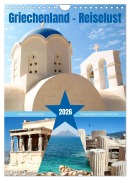Cover-Bild zum Titel 'Griechenland - Reiselust (Wandkalender 2026 DIN A4 hoch), CALVENDO Monatskalender' von 'Gisela Kruse'