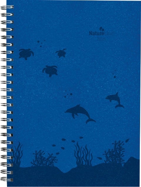 Wochenplaner Nature Line Ocean 2025 - Taschen-Kalender A5 - 1 Woche 2 Seiten - Ringbindung - 128 Seiten - Umwelt-Kalender - mit Hardcover - Alpha Edition - 