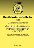 Cover-Bild zum Titel 'Geschichte des Weinrechts im Deutschen Kaiserreich (1871-1918)' von 'Ulrike Bernhardt'