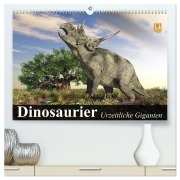 Cover-Bild zum Titel 'Dinosaurier. Urzeitliche Giganten (hochwertiger Premium Wandkalender 2026 DIN A2 quer), Kunstdruck in Hochglanz' von 'Elisabeth Stanzer'