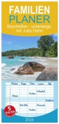 Cover-Bild zum Titel 'Familienplaner 2026 - Seychellen - unterwegs mit Julia Hahn mit 5 Spalten (Wandkalender, 21 x 45 cm) CALVENDO' von 'Julia Hahn'