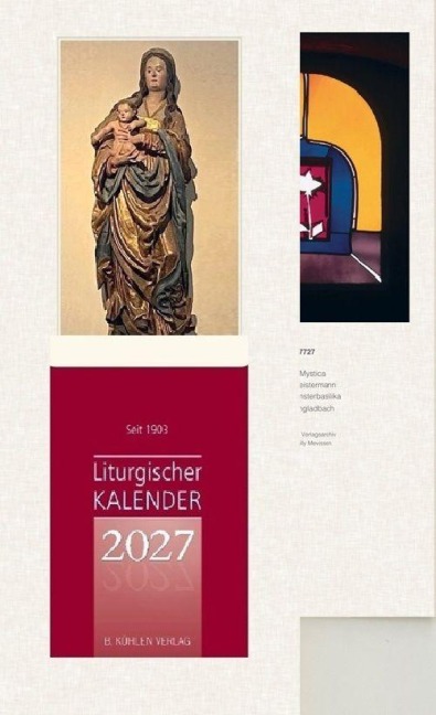 Liturgischer Kalender 2027 Großdruckausgabe mit beidseitig bebilderter Rückwand - 