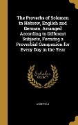 Cover-Bild zum Titel 'PROVERBS OF SOLOMON IN HEBREW' von ''