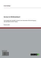 Burnout im Wettkampfsport - David Fußinger