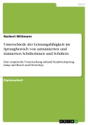 Cover-Bild zum Titel 'Unterschiede in der sportlichen Leistungsfähigkeit im Sprungbereich (Standweitsprung, Jump and Reach, Dreierhop) zwischen untrainierten und trainierten Schülerinnen und Schülern im Alter  zwischen 10  und 19 Jahren' von 'Norbert Wittmann'