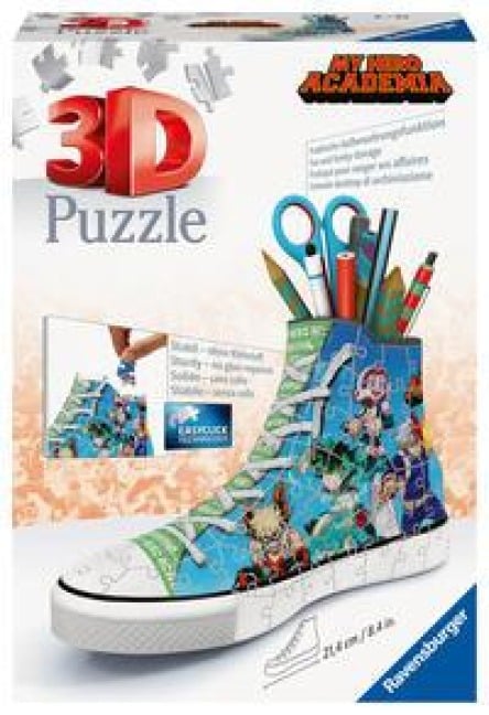 Ravensburger 3D Puzzle 11567 - Sneaker My Hero Academia - Praktischer Stiftehalter - Schreibtisch-Organizer für große und kleine Fans von K¿hei Horikoshis Manga Serie ab 8 Jahren - 