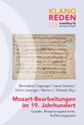 Cover-Bild zum Titel 'Mozart-Bearbeitungen im 19. Jahrhundert' von 'Bernadeta Czapraga, Ioana Geanta, Ulrich Leisinger, Rainer J. Schwob'