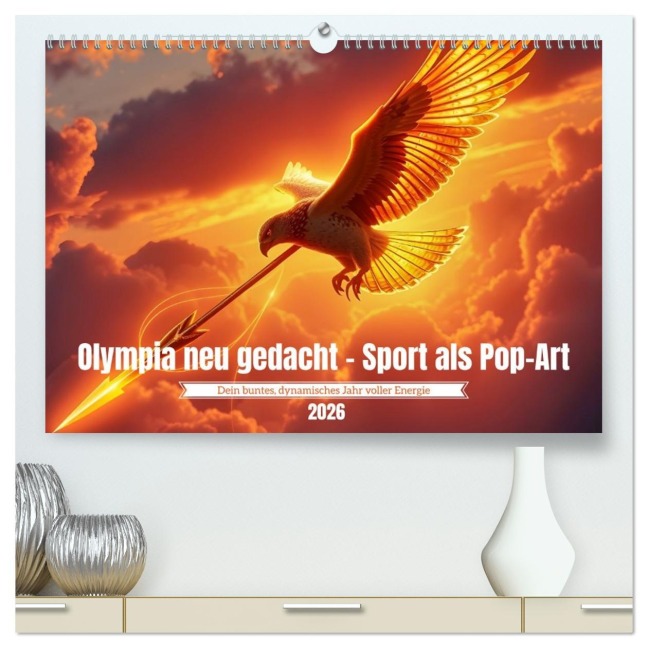 Olympia neu gedacht - Sport als Pop-Art (hochwertiger Premium Wandkalender 2026 DIN A2 quer), Kunstdruck in Hochglanz - Katharina Stachanczyk