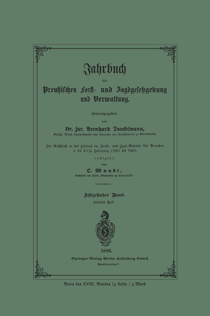 Jahrbuch der Preußischen Forst- und Jagdgesetzgebung und Verwaltung - 