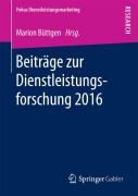 Cover-Bild zum Titel 'Beiträge zur Dienstleistungsforschung 2016' von ''