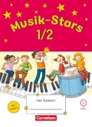 Cover-Bild zum Titel 'Musik-Stars - Grundwissen 1./2. Schuljahr - Übungsheft mit Lösungen und Audio-CD' von 'Solveig Wezel'