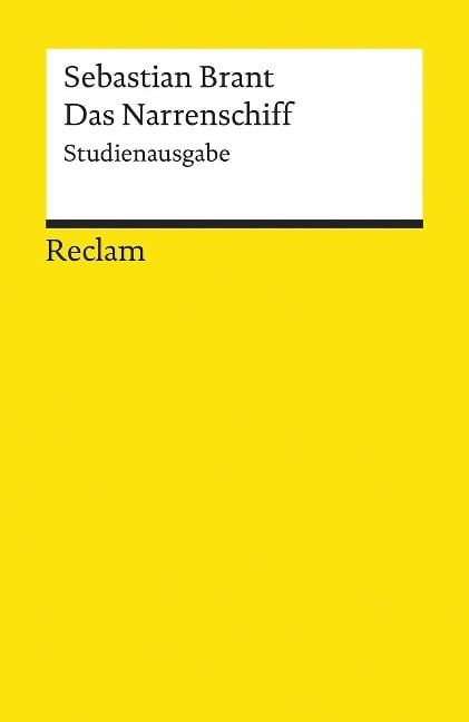 Das Narrenschiff. Studienausgabe - Sebastian Brant