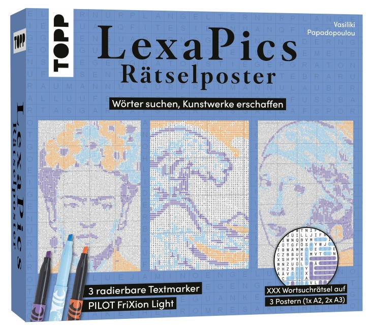 Rätsel-Set LexaPics - Wörter suchen, Kunstwerke erschaffen - Vasiliki Papadopoulou