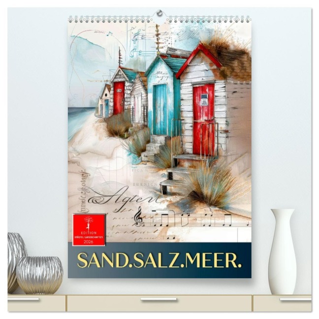 Sand.Salz.Meer. (hochwertiger Premium Wandkalender 2026 DIN A2 hoch), Kunstdruck in Hochglanz - Peter Roder