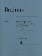 Sonaten Opus 120 für Klavier und Klarinette - Johannes Brahms