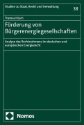 Cover-Bild zum Titel 'Förderung von Bürgerenergiegesellschaften' von 'Theresa Hüsch'