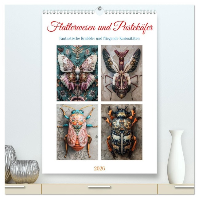 Flatterwesen und Pustekäfer (hochwertiger Premium Wandkalender 2026 DIN A2 hoch), Kunstdruck in Hochglanz - Steffen Gierok-Latniak