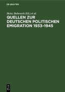 Cover-Bild zum Titel 'Quellen zur deutschen politischen Emigration 1933-1945' von ''
