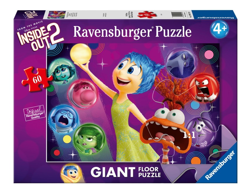Ravensburger Kinderpuzzle 12004174 - Alles steht Kopf 2: Ein großes Durcheinander - Bodenpuzzle mit 60 großen Puzzleteilen, für kleine Disney-Fans ab 4 Jahren - 