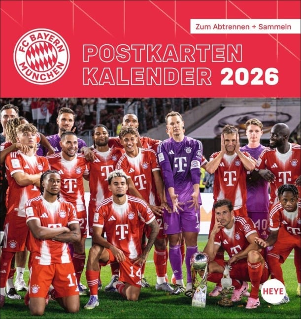 FC Bayern München Postkartenkalender 2026 - 