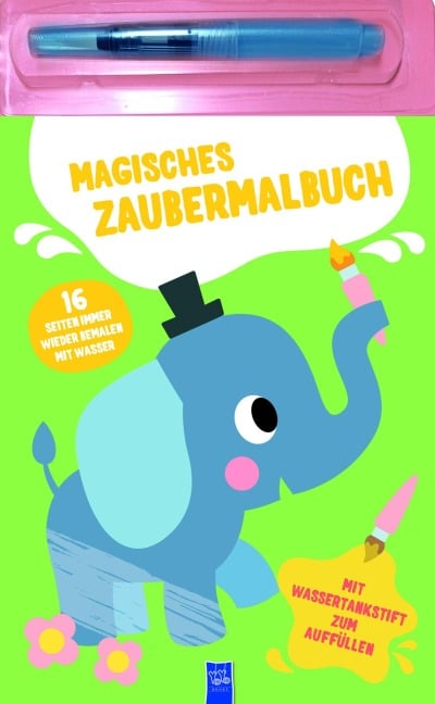 Magisches Zaubermalbuch - Grün (Elefant) - 