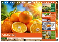 Cover-Bild zum Titel 'VITAMINE - Gesundheit aus der Natur (Wandkalender 2026 DIN A4 quer), CALVENDO Monatskalender' von 'Susan Michel'
