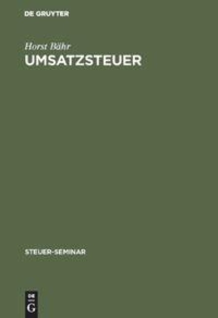 Umsatzsteuer - Horst Bähr