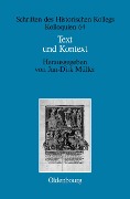 Cover-Bild zum Titel 'Text und Kontext' von ''