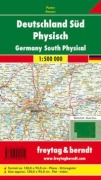 Cover-Bild zum Titel 'Deutschland Süd physisch, 1:500.000, Poster' von ''