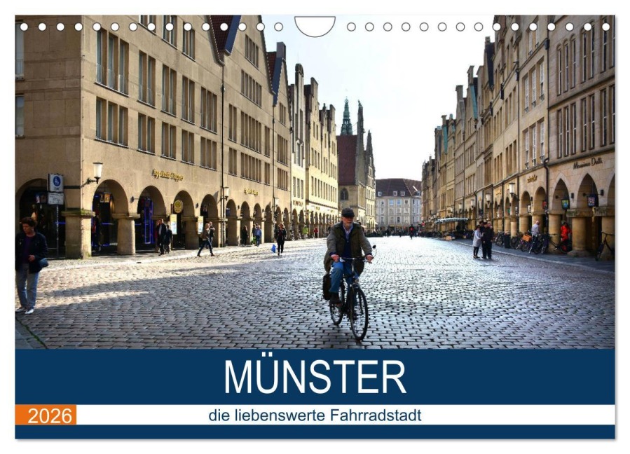 Münster - die liebenswerte Fahrradstadt (Wandkalender 2026 DIN A4 quer), CALVENDO Monatskalender - Thomas Bartruff