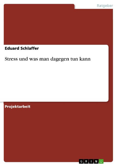 Stress und was man dagegen tun kann - Eduard Schlaffer
