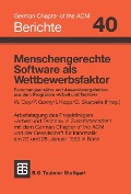Cover-Bild zum Titel 'Menschengerechte Software als Wettbewerbsfaktor' von ''