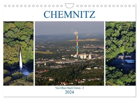 Chemnitz - Von Oben Nach Unten (Wandkalender 2024 DIN A4 quer), CALVENDO Monatskalender - Heike Hultsch
