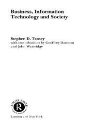 Business, Information Technology and Society - Stephen D. Tansey
