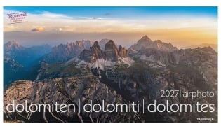 Cover-Bild zum Titel 'Luftbildkalender Dolomiten 2027' von ''