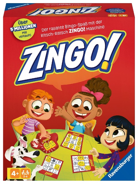 Ravensburger 22354 - Zingo!, Kinderspiel ab 4 Jahren, für 2-6 Spieler, Bingospiel - 